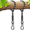 BeneLabel 2 Corde di Sospensione, 0,5 m, Amaca in Poliestere con Gancio (400 kg) per Albero Esterno Sedia Accessori da Gioco, Fino a 2500 kg, Diametro 10 mm, Colore: Nero