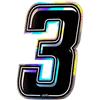 4R Quattroerre.it 13243 Numero Racing 3, Nero