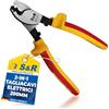 S&R Tronchese Laterale Pinze tagliacavi Pinze da elettricista isolate VDE 1000V - 200 mm. Cavi in rame, alluminio ed elettrici