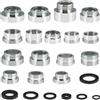Bohoray Set di 16 Adattatori per Rubinetto, 16 - 28 mm, Universale, Adattatore per Rubinetto da Giardino con Guarnizioni, Doppio Filetto, Attacco per Tubo da Giardino, Filtro Dell'acqua, Lavello