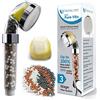 ROYALTEC Soffione doccia filtrato con vitamina C, filtro al fluoro e al cloro, ammorbidisce l'acqua dura, aumenta la pressione dell'acqua con pietre di ricambio extra