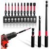 Wxgoqrcn 3 Pezzi Portainserti Magnetico Prolunga Avvitatore con Set Inserti per Avvitatore Professionali Attacco Esagonale da 1/4 di Pollice Acciaio S2 Adatto Avvitatori Batteria Trapani Chiavi a Percussione