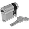 Yale Cilindro europeo 1000 Serie 30/10 mm Nichel satinato Mezzo cilindro, con 5 chiavi incluse per garantire massima sicurezza, perfetto per garage, cantine e magazzini