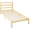 Amazon Basics Letto Singolo in Legno di Pino con Testiera, 90 x 200 cm, Pino
