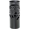 DRW Portaombrelli rotondo con gufi in metallo nero 49x19x19 cm