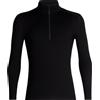 Icebreaker M 260 Tech Ls Half Zip Black Maglia 1/2 Zip Merino Nera Uomo