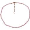 Treasure Bay Collana girocollo con perline fatta a mano per donne e ragazze | Collana girocollo con pietre preziose curative con pietre preziose naturali | Regalo per ragazze (Quarzo rosa)