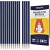 Willingood Refill per Penna Gel Cancellabile,compatibili con Legami,14 Pezzi, Blu Nero, Altezza 13 cm, Inchiostro Termosensibile, Punta 0,7 mm, adatto per la scuola e la vita quotidiana
