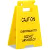 YSAOAKA Cartello da scrivania con scritta in lingua inglese Caution Overstimulated Overstimulated Do Not Approach Caution, Cartello di Avvertimento da Scrivania, Avvertimento Regalo Umoristico