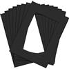 Anhow 8 Pezzi Passepartout 21x29,7 cm (DIN A4), Passepartout Nero per Formato Immagine 15x20 cm Passe-partout Cartoncino per Foto, Dipinti, Stampe Artistiche - Nero / 1,5 mm