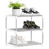 OLYREO Scarpiera a 3 Ripiani Impilabile in Metallo - Salvaspazio Slim per 6 Paia di Scarpe - Organizer Portascarpe per Ingresso, Corridoio, Camera da Letto