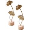 Kaizuca Set di 2 Decorazioni a Forma di Foglia di Ginkgo, Accessori Creativi per la Casa, Decorazioni da Tavolo o Sculture per Soggiorno, Corridoio, Camera da Letto, Scaffale o Ufficio