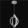 ZYBWL Lampada a Sospensione a LED Moderna Cromo Anello Tondo Lampada a Sospensione Regolabile in Altezza per Cucina Isola Camera da Letto Soggiorno Foyer (2-Anelli)