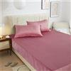 DXHOME Lenzuolo con angoli elasticizzati invernale in peluche, 100 x 200 cm, rosa antico, rosa, caldo, accogliente, lenzuolo con angoli, lenzuolo con angoli elasticizzati 100 x 200, velluto, spugna, flanella