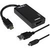 aiino italian ideas aiino Cavo Adattatore MHL Micro-USB A HDMI, con divisione Film, Video, Immagini, Giochi da Smartphone, Tablet Pc Su Monitor e Tv In HD, con Porta MHL Micro-USB, Nero