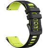 NotoCity Cinturino per Garmin Forerunner 255/265/Venu 3/Venu 2/Vivoactive 4, 22mm Sportivo in Silicone Cinturino per Huawei Watch GT5/GT4/GT3/GT2 46MM per Donna Uomo(Verde/Nero)