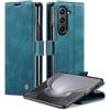 Monweicz Cover Compatibile con Samsung Galaxy ZFOLD5, Custodia Portafoglio con Slot per Scheda, Protezione Completa Premium in Pelle PU, Flip Libro Magnetica Samsung Galaxy ZFOLD5, Blu-verde