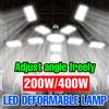 Lampadina per garage a LED da 400 W Lampada E27/E26 Faretti pieghevoli AC 220 V 110 V Illuminazione industriale per magazzino domestico Officina Seminterrato