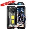 DOOGEE V Max Play - Smartphone robusto con proiettore, batteria da 20500mAh, 1200 lumen, doppia luce da campeggio, 36GB di RAM (16+20), 512GB di memoria, NFC