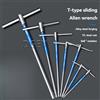 NONE DGEV T/L 2.5/3/4/5/6/8/10mm Cacciavite Torx Tipo T Chiave Esagonale a brugola Chiave Cromata Strumento Mano a forma di T Chiave a T Estesa