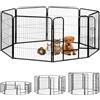 Relaxdays Recinto per Cuccioli, Cani Piccoli, da Interno, Stabile, da Esterno, Box, HLP 80x78x235 cm, Nero