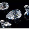 Lotto certificato 4 pezzi diamante CVD sfuso 1,5 x 3 mm taglio pera coltivato...