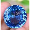 60.00 CT Naturale London Topazio Blu Rotondo Fantastico Certificato Loose Gemma