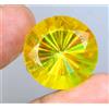 Naturale Giallo Colore Mystic Quarzo 32.25 KT Rotondo Perfetto Certificato Gemma