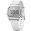 ICE-WATCH - ICE digit retro Metal silver mirror White - Orologio bianco da Donna con Cinturino in silicone - 022734 (Small)