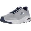 Skechers Arch Fit, Scarpe da Ginnastica Uomo, Gray Textile Synthetic Navy Trim, 47.5 EU