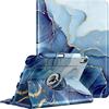 FINTIE Custodia per iPad Air 11 Pollici M4/M3/M2 (2026/2025/2024), iPad Air 5a/4a Gen 10,9 (2022/2020) con Portapenne - 360 Gradi di Rotante Cover Protettiva Case con Auto Sveglia/Sonno, Ocean Marble