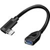 Logilink CU0100 - Adattatore cavo USB 3.2 (Gen2) 10 Gb, tipo C (angolo di 90°) su tipo A con funzione OTG (on-the-go), 20 cm