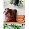 Fatto a mano Borsa da uomo lucida da viaggio senza laptop borsa vintage in vera pelle di c...