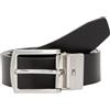 Tommy Hilfiger Uomo Cintura Denton 3,5 cm Reversibile, Marrone (Testa di Moro/Black), 100 cm