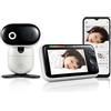 Motorola Nursery PIP1610 Video Baby Monitor HD Connesso con Unità da 5 e App 1080 p, Panoramica, Inclinazione e Zoom Remoti, Conversazione Bidirezionale, Sicuro e Privato