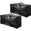 BAG-THAT! BAGTHAT! 2 sacchetti XXL per traslochi, grandi e resistenti, con manici resistenti, con cerniera, riutilizzabili, scatole per traslochi, vestiti, trapunte