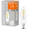 LEDVANCE Candela classica a forma di filamento con tecnologia WiFi, 4W, bianco caldo, E14, 1 confezione