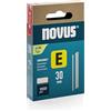 Novus Tools Novus 044-0092 - Chiodi E tipo J, 30 mm (1000 pezzi, materiale: filo di acciaio zincato, confezione di cartone con FS scorrevoli