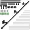TANiCE Corrimano Industriale in Acciaio Inox per Scale 125cm - Anti-scivolo per Pareti Nero, Ideale per Uso Interno ed Esterno