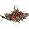 BIANCHI DINO Portacandele Natalizio con Fiori 52x38cm Metallo