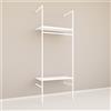 Plus TP K21 struttura oro con 2 mensole bianche e 1 appenderia 96 cm