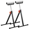 VEVOR Supporti a Rulli, 2 PZ, Supporto a Rulli Pieghevole, Carico di 61 kg Altezza Regolabile 680 a 1079,5 mm Design Pieghevoli per Impieghi Gravosi con Testa a Rulli in Acciaio Lucidato da 292,1 mm