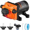 VEVOR Pompa a Membrana per Acqua 12 V CC, Portata 3,5 GPM, Pressione Nominale 55 PSI Regolabile tra 40-80 PSI, Pompa Irroratrice Autoadescante MNPT con Pressostato per Camper, Barca
