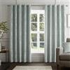 Curtina - Tende damascate blu uovo d'anatra larghezza 90 x lunghezza 72 (229 x 183 cm) - Tende con occhielli jacquard azzurre - Tende e tende di lusso botaniche per soggiorno e camera da letto - Tende