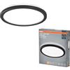 OSRAM ORBIS plafoniera Ultra Slim 235mm, nera, 15W, 1640lm, omogenea, luce bianca calda (3000K) + retroilluminazione, dim a tre livelli con interruttore a muro, ultrasottile, protezione IP20