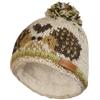 Pachamama Berretto da donna in lana sherpa foderato a mano a righe riccio modello taglia unica fatto a mano extra caldo commercio equo e solidale