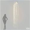 EDG Enzo De Gasperi Cascata Natalizia a Led 56 Fili 2.016 Luci L 290 Cm Cavo 10 Mt Avorio