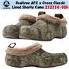 Crocs Realtree APX x Crocs Classic Lined Shorty Camo 212114-90H taglia unisex