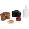 GICO Set completo di tavolette Carrom, MB Economy Class - semplici, pratici pezzi di gioco - 2101