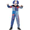 SMIFFYS Costume Deluxe Clown Sinistro, comprende Tuta, Maschera in EVA, Cervello e Capelli attaccati Halloween